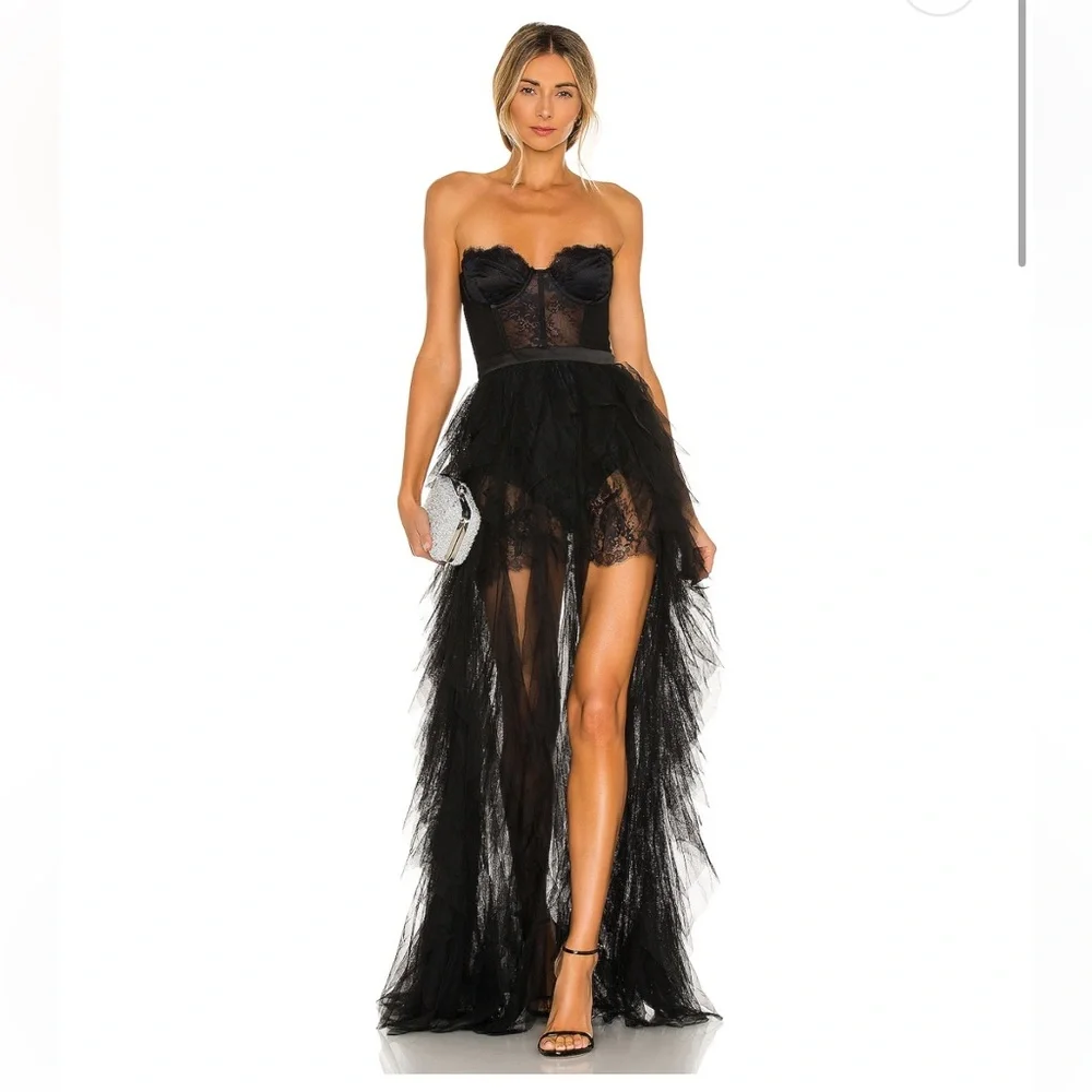 For Love And Lemons Black Strapless Gown - Picture 1 of 2